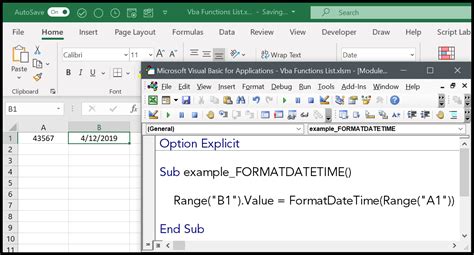 How To Use The Vba Formatdatetime Function Syntax Example