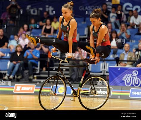 Hungary Compete In The Womens Elite Artistic Cycling Pair