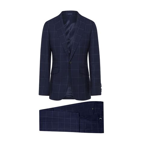 Hackett Sr Wool Silk Check Sb Pk W Blue Dressinn