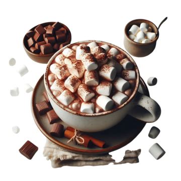 Hot Cocoa With Marshmallows Hot Cocoa Marshmallows Drink PNG Transparent Image And Clipart