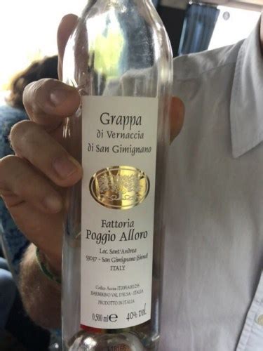 N V Fattoria Poggio Alloro Grappa Di Vernaccia Di San Gimignano