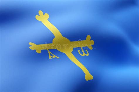 3d Asturias Region Flag Stock Illustration Illustration Of Region