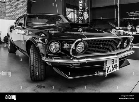 Muscle Car Ford Mustang Boss 429 Fastback 1969 Black And White 27th