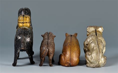 Lot 801 4 Figural Cast Iron Banks Case Auctions