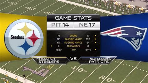 Season 4 Week 9 Pittsburgh Steelers Vs New England Patriots Youtube