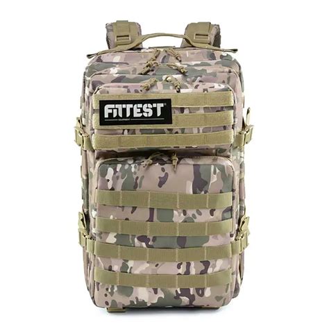 Mochila Tática 45L Bege Militar Fittest Equipment