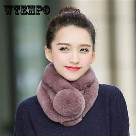 Buy Faux Rabbit Fur Scarf Women Autumn Winter Thick Warmth Faux Fur