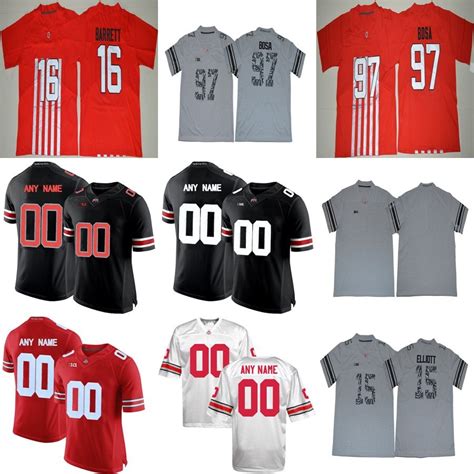 2020 Custom Mens Ohio State Buckeyes College Football Limited White Red