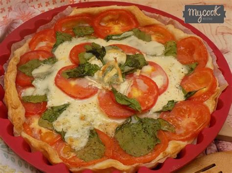 Tarta Caprese Con Espinacas