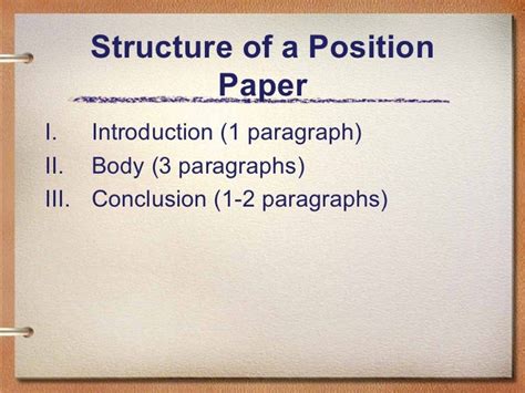 Position Paper Sample With Introduction Body And Conclusion ...