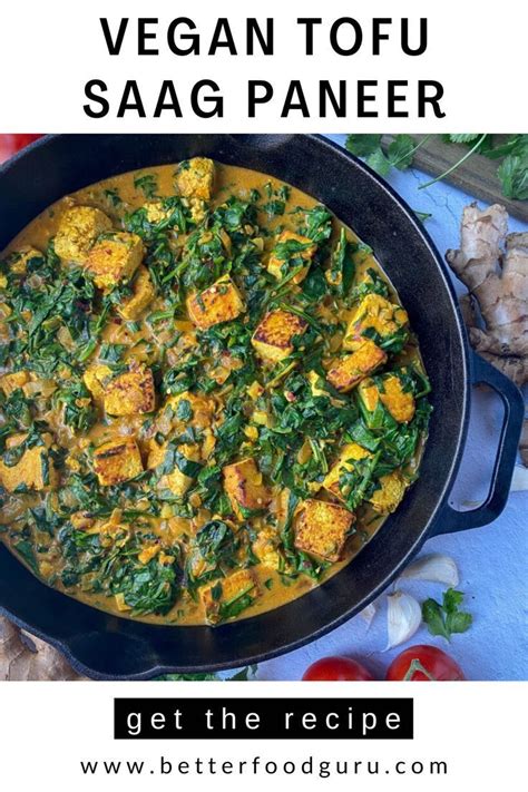 Vegan Tofu Saag Paneer Recipe In Saag Paneer Saag Paneer