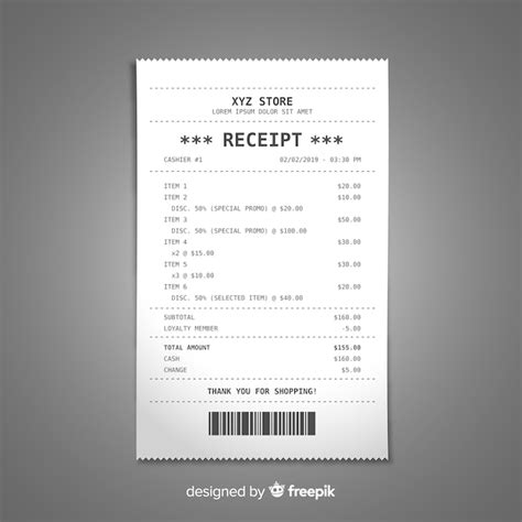 Premium Vector Payment Receipt Template With Flat Design