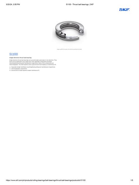 Thrust Ball Bearings - SKF | PDF | Bearing (Mechanical) | License