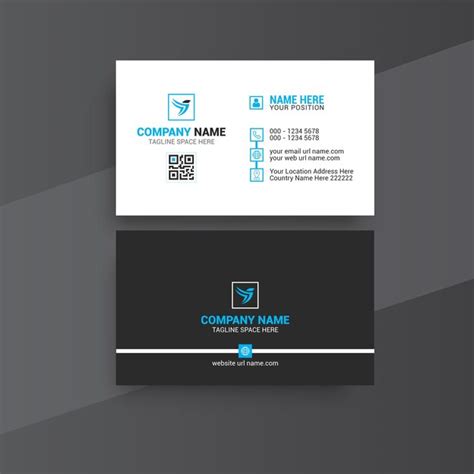 Professionelles Visitenkarten Vorlagen Design Mockup Premium Vektor