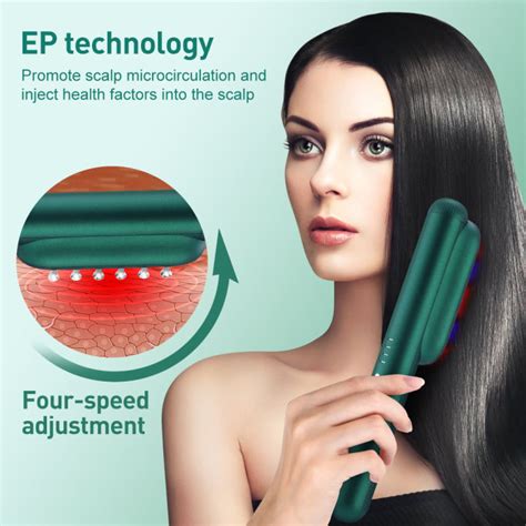 Agdoad Hair Growth Comb Rf Ems Micro Current Electric Massage Comb Led Light Therapy Anti Hair