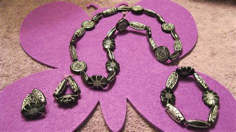 BLACK and SILVER JEWELRY Set - Etsy