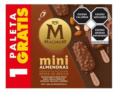 Magnum Paleta Helada Mini Sabor A Vainilla Con Almendras Meses Sin