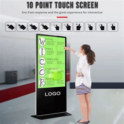 43 55 65 Inch Indoor Floor Stand Digital Signage Totem Video Player