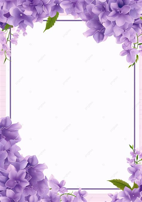 Lavender Flower Border Design