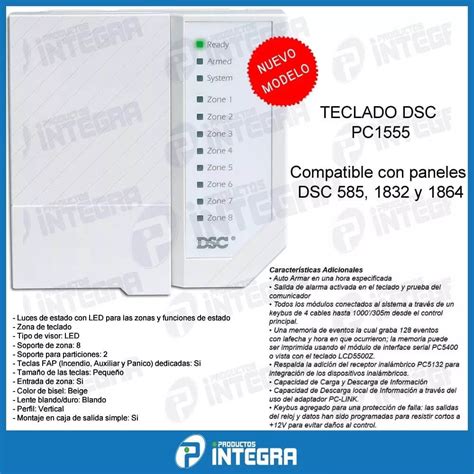 Panel De Alarma Alarma Dsc Con Teclado Pc Productos Integra Srl