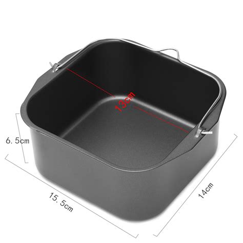 New Air Fryer Non-Stick Cake Barrel Baking Pan Oven Frying Basket For ...