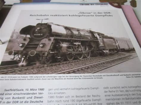 CHRONIK DER EISENBAHN N 4 5a 1980 Ölkrise DDr DR rekativiert Kohle