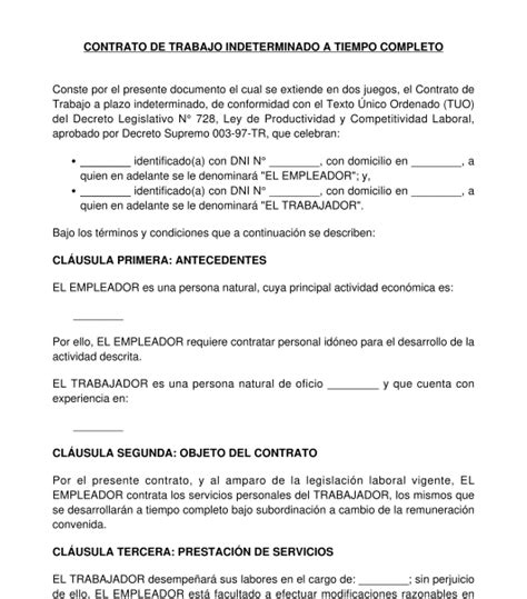 Introducir Imagen Modelo De Contrato De Trabajo A Termino