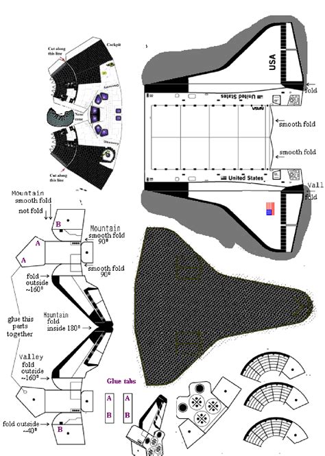 paper craft: NEW 573 PAPERCRAFT ROCKET TEMPLATE