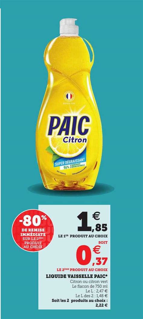 Promo Liquide Vaisselle Paic Chez Super U ICatalogue Fr