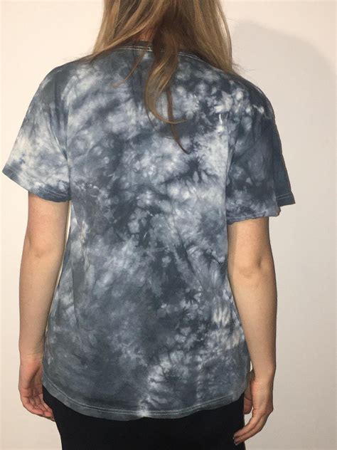 Acid Wash T Shirt Black Navy Tie Dye Acid Wash Tee Handmade Etsy