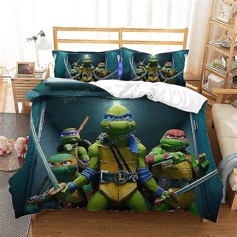 Wihe Teenage Mutant Ninja Turtles New Movie Bedding Set Duvet Cover