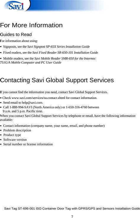 Savi Technology 696T V1 RFID Tag User Manual ST 696 Installation Guide