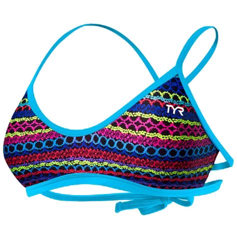 TYR Serenity Pacific Tieback Bikini Top Blue Green