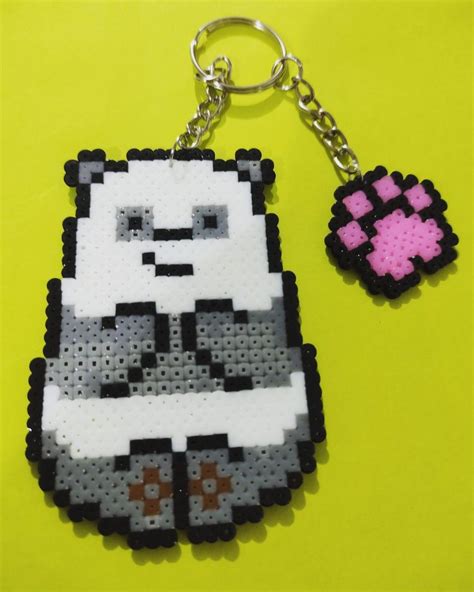 Panda Escandalosos Y Huellita Hama Beads Llaveros Hama Beads Hama