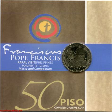 2015 50 Piso Pope Francis (Papal Visit) Commemorative Coin