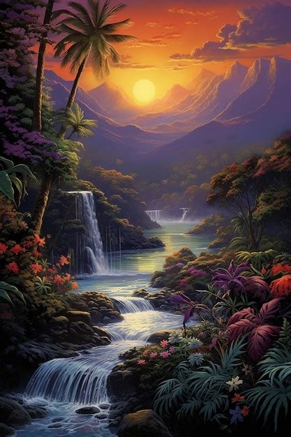 Premium Ai Image Beautiful Tropical Scene