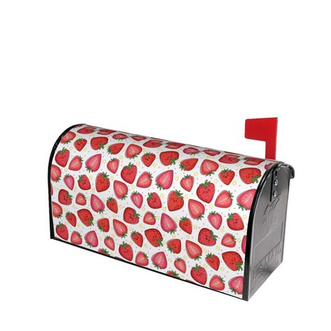 Lsque Hand Drawn Strawberry Mailbox Cover Standard Size Magnetic