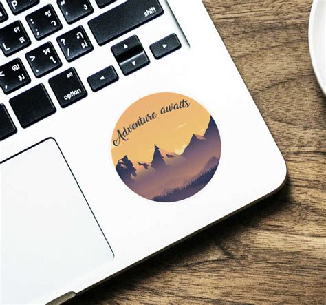 Adventure Awaits Laptop Sticker - TenStickers