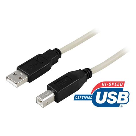 Deltaco Usb 218 Usb A Mannelijk Usb B Mannelijk Usb Kabel 2m