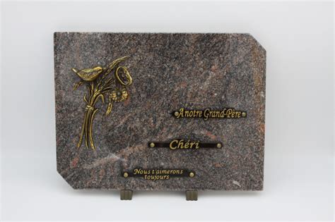 PLAQUE FUNÉRAIRE EN GRANIT HIMALAYA 30x40 PFG Genève POMPES