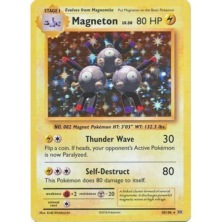 Pokemon TCG Magneton 38 108 Holo Rare XY Evolutions Shopee