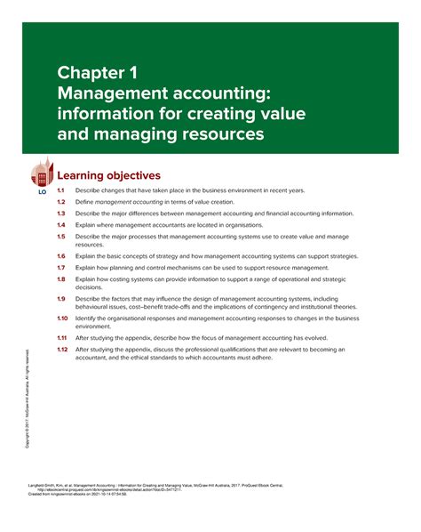 Management Accounting Information for Creating and... - (Chapter 1 ...