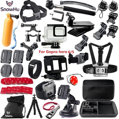 SnowHu For Gopro accessories set For Gopro hero 7 6 hero 5 waterproof protective case chest for ...