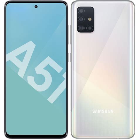 SAMSUNG Smartphone GALAXY A51 128 Go 6 5 Pouces Blanc 4G Double NanoSIM