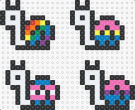 Lesbian Pride Flag Autism Creature Pony Bead Pattern Kandi Pad