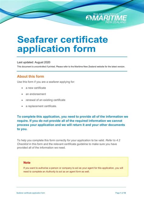 Seafarer Certificate Application Form Fill And Sign Online With Lumin