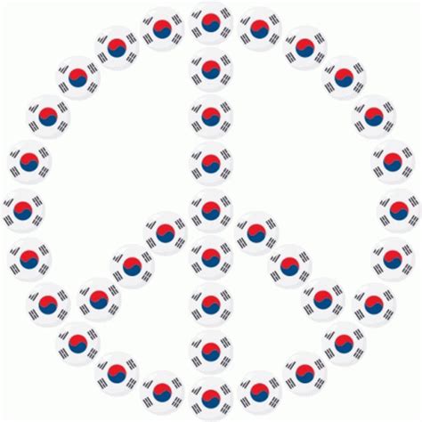 South Korea Flag Peace Sign Joypixels Sticker South Korea Flag Peace