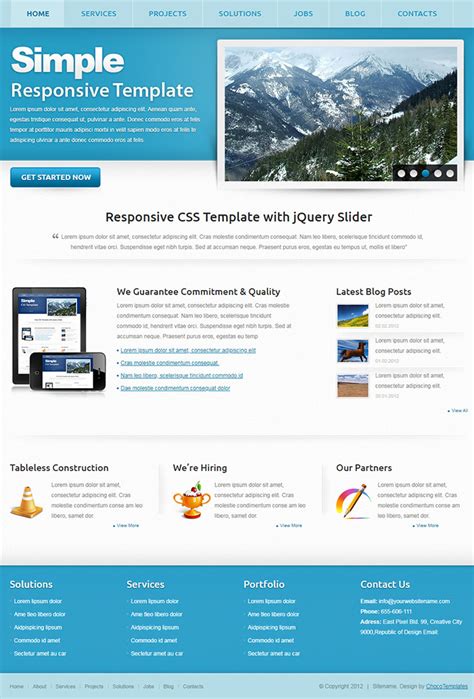 Free Simple Website Template Free Website Templates Html5 And Css