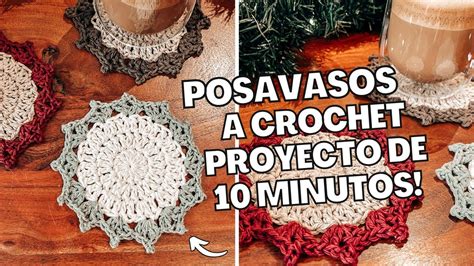 Como Tejer Posavasos Navide Os A Crochet Ganchillo Tutorial Danii S