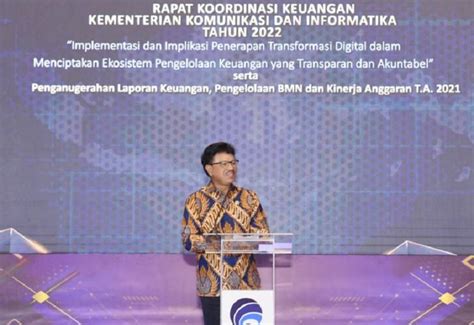 Infopublik Menkominfo Instruksikan Jajaran Percepat Realisasi Anggaran